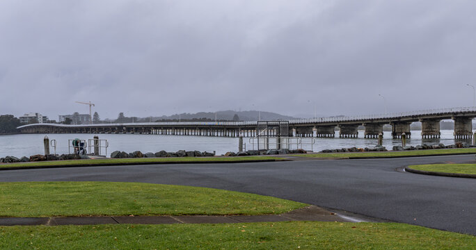 The Forster - Tuncurry Bridge on Wallis Lake, New South Wales, approximately one week prior to the May 2025 flooding event.