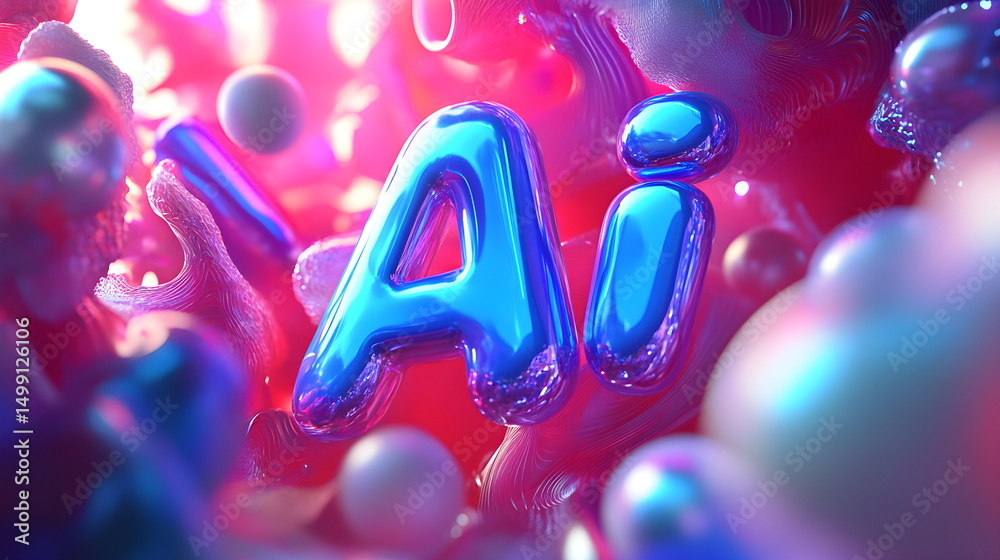 Fototapete 3d text 