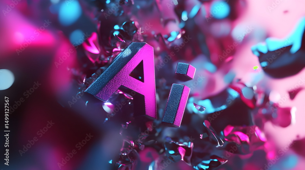Fototapete 3d text 