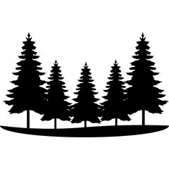 Fototapeta premium Pine Tree Silhouette
