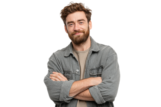 Young Man with Confident Pose – Transparent PNG