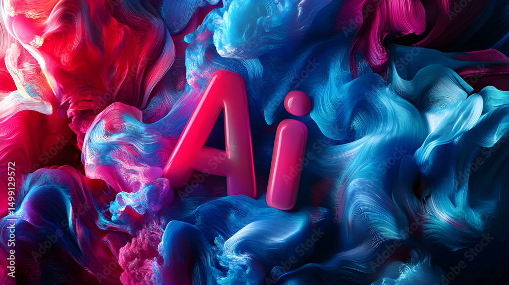 Wall mural 3d text 