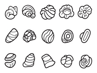 Minimalist Style Gnocchi Pasta Vector Line Art Design