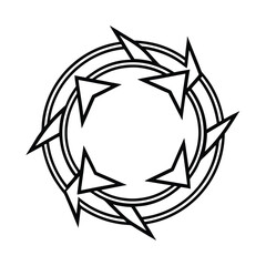 Abstract flower design vector illustration for green eco recycling symbol