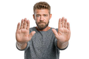 Expressive No Gesture – Male with Hands Up