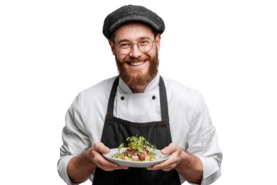 Plate Service by Chef – Isolated Image