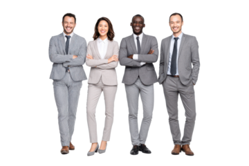 Corporate Staff Group Photo – Transparent Background