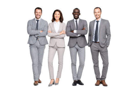 Corporate Staff Group Photo – Transparent Background