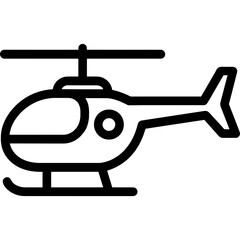 Minimal helicopter vector icon design