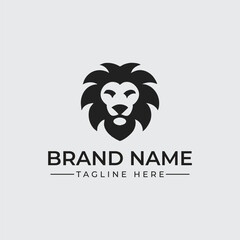 Minimalist Lion Head Logo for Business Identity

