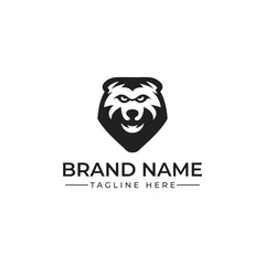 Powerful Bear Head Logo Design Fierce, Bold, and Minimalist Vector Illustration