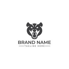 Powerful Bear Head Logo Design Fierce Animal Icon for Brand Identity