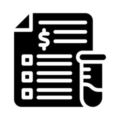 Obraz premium medical funding glyph icon