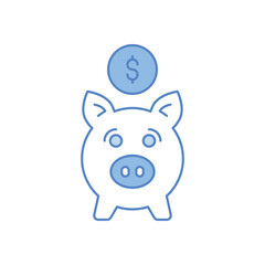 Piggy Bank Vector icon