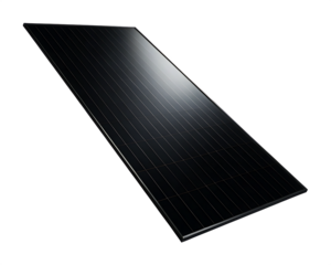 Black Solar Panel Alternative Green Energy Power Source isolated on white background PNG