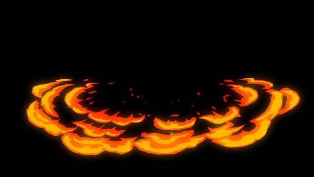 Animated Fire Explosion Cartoon Element