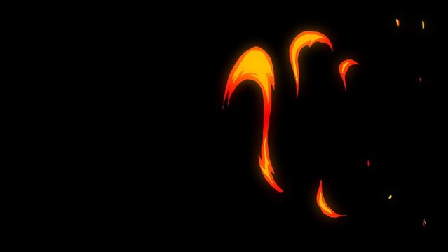Animated Fire Anime Cartoon Element
