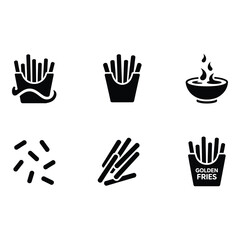 Fries fantasy in monochrome dreams a culinary celebration of golden potato goodness with clean bold