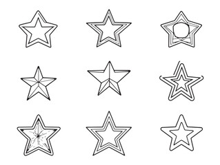 Obraz premium Clean half star linear art icon for creative projects