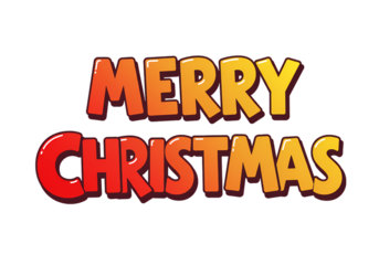 Merry Christmas Festive Text Graphic Holiday Image Xmas Design Digital Art Christmas Greeting isolated on transparent background