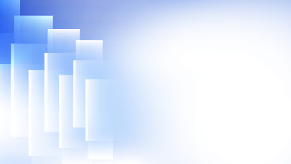 Abstract geometric white and blue color, modern design stripes background with rectangle shape and glowing light. Vector illustration.