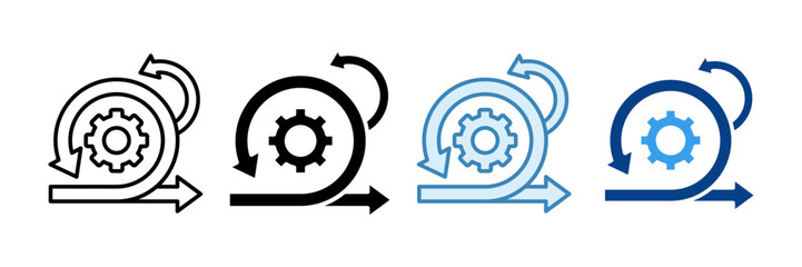 Scrum Framework Icon Set Multiple Style Collection