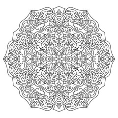 Intricate Mandala Design for Relaxing Adult Coloring Pages and Mindfulness Art Therapy