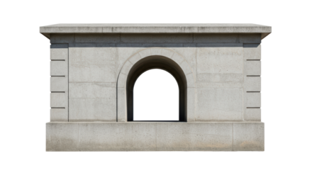 Isolated Stone Archway Architectural Feature