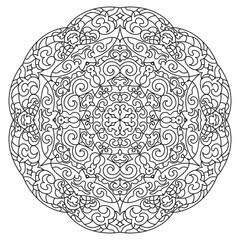  Highly Intricate and Advanced Mandala Design for Printable Coloring: A Complex Symmetrical Pattern Ideal for Mindful Artistic Expression