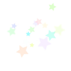 Star Bokeh Effect with Blurred Glow On Transparent Background