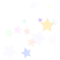 Star Bokeh Effect with Blurred Glow On Transparent Background