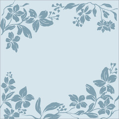 Floral leaf element abstract flowers watercolor design vector brush