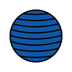 stability ball color flat icon for digital and print projects.