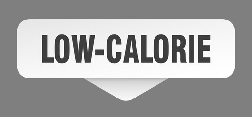 low-calorie sticker. low-calorie sign isolated on gray background
