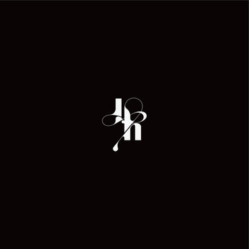 wedding typography initial monogram style and elegant concept LH organic hairline logo letter
