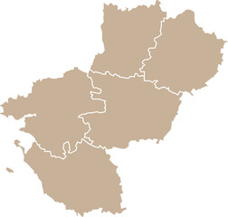 Carte r&eacute;gion Pays de la Loire
