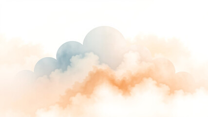 Dreamy pastel cloudscape soft hues peaceful sky