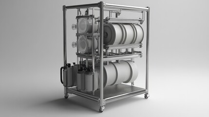 Functional water filter system built into stainless steel modular structure
