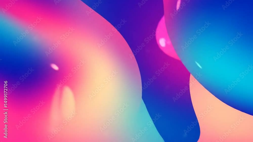 Poster abstract gradient shapes flow in a vibrant dance of light and color in a mesmerizing animated backgr