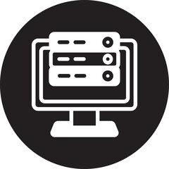 data storage glyph icon