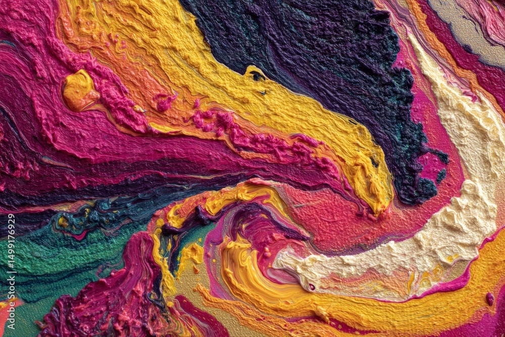 Aufkleber Vibrant swirling colors create a dynamic abstract artwork representing energy and creativity