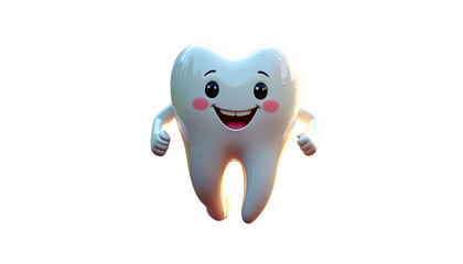 Jogging Tooth Character With Sweat