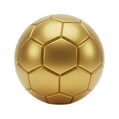 Fototapeta premium Gleaming golden soccer ball, a champion's prize