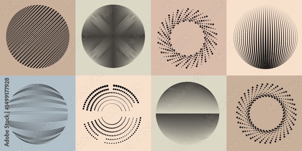 Poster halftone dots in circle form .rotate rounded shape vector illustration .rotating dots form a circle 