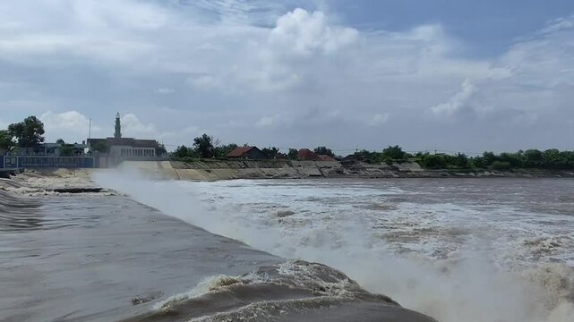 large water dam in jombang city east java indonesia on may 21 2025