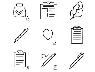 Health Checklist Icon Simple Outline Design Vector Illustration
