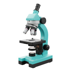 Modern teal microscope for scientific exploration