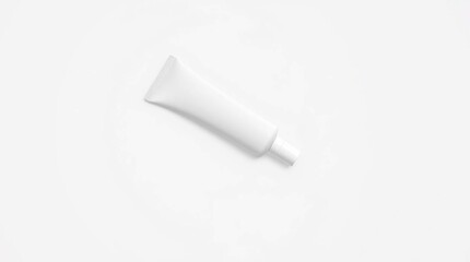Empty White Tube Cosmetic.