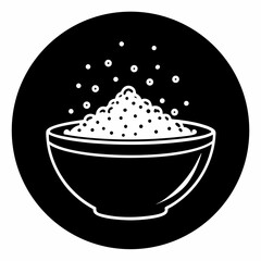 vector illustration of a bowl of ice cream