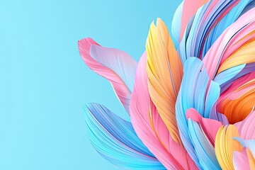 Abstract swirls of vibrant colors.  Soft, flowing forms